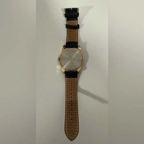 ANNE KLEIN 10/9656 WOMENS WATCH. BLACK LEATHER BAND. - Picture 8 of 12